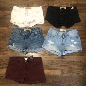 Hollister Short Shorts High Waisted Shorts W25 H&M Short Shorts US4 5x Bundle 60
